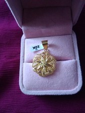 Ciondolo fiore oro saudita 22