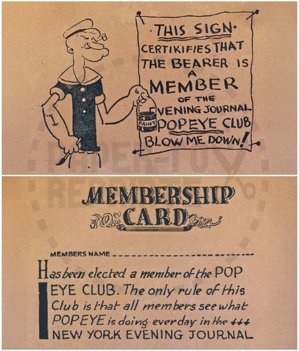 Tessera associativa popeye - tessera,