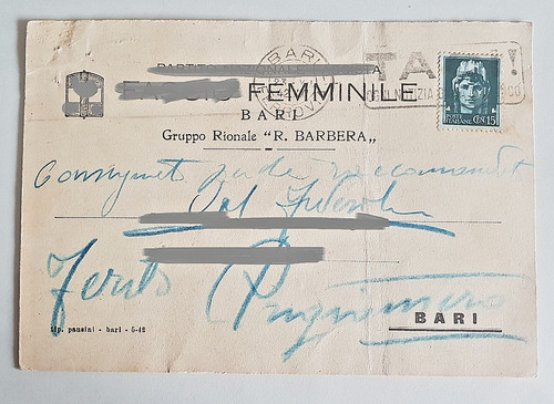 Cartolina precetto pnf - pnf, fascio