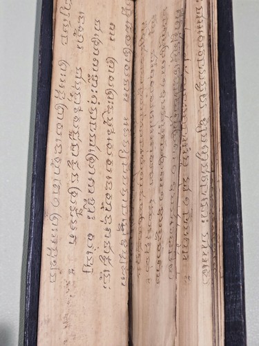 Vintage buddhist palm leaf - palm,