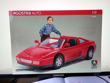 FERRARI 348 ts KIDDY , Agostini Auto junior 1990s, rare sales brochure. Sheet .