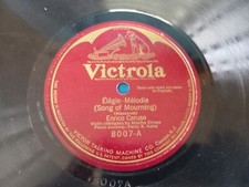 Disco 78 Giri ENRICO CARUSO Song Of Mourning (Massenet) Ave Maria VICTROLA 8007