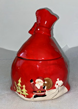 porta oggetti portabiscotti ceramica natale barattolo contenitore caramelle -131