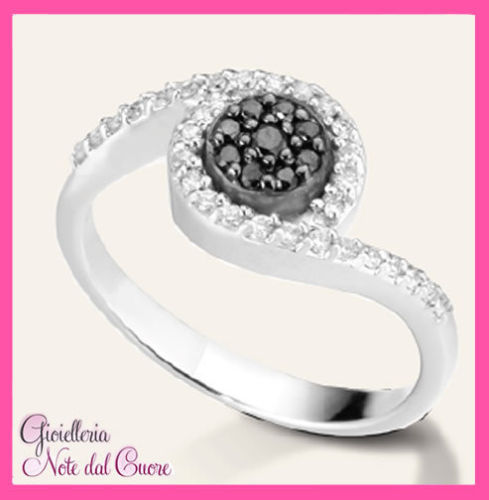 Anello oro bianco 18k con - anello,