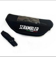 Borsello da manubrio per Ducati Scrambler, Scritta Bianca, borsa Porta Oggetti