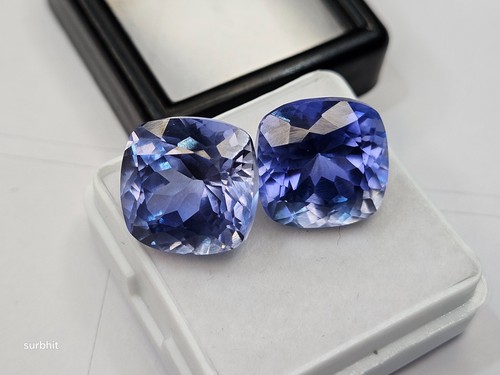 Coppia naturale tanzanite blu - coppia,