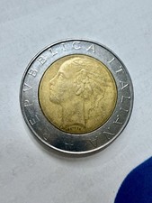 1 Moneta Rara  Da 500 Lire  Bimetallica Del  1986 Ottime Condizioni