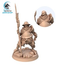 Miniature D&D/wargames Zombie alabarda in resina dettagliata 3d print