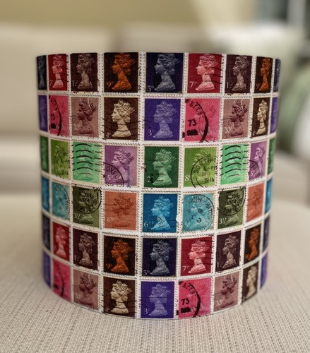 Francobolli paralume lampada
