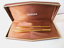 Aurora 98 International mille righe dorate matita e penna a sfera come nuove