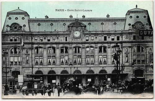 Cartolina paris gare - paris,