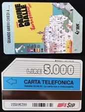 Scheda Pagine Gialle - G 164 - L. 5.000 - usata