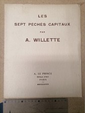 LES SEPTES PECHES CAPITAUX di A. Willette, incisioni erotica arte péchés stampe