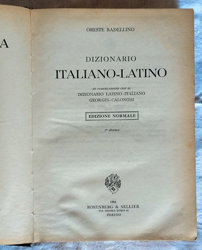 Dizionario italiano latino - dizionario, italiano-latino