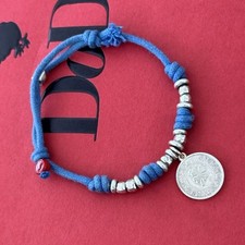 Bracciale Moneta Dodo Pomellato Thanks Grazie Granelli Jais Rondelle Argento