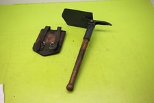 Pala pieghevole in acciaio resistente robusta stile tedesco seconda guerra mondiale con fodero zappa verde