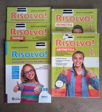 Risolvo! 1, ARITMETICA, GEOMETRIA + Altri 3 Libri, Libri USATI per Scuola Media