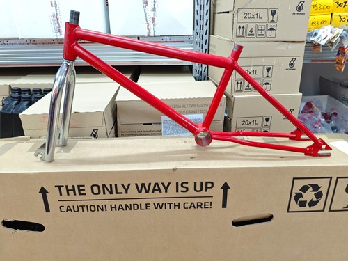 Old school bmx frame red