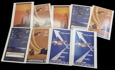 Lotto di 9 carte aviazione