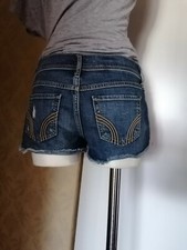 Pantalone pantaloncino Corto Donna Jeans Hollister toppe davanti TG w 26 it 40