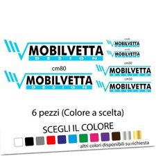 Kit 6 Pezzi Adesivi LOGO MOBILVETTA (2 Colori a scelta)