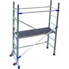 TRABATTELLO ALLUMINIO FACAL P6 MINI PONTEGGIO ALTEZZA 1,89m USO ZOPPO SU SCALE 