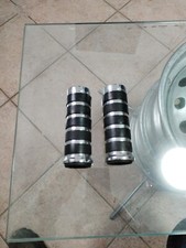 Manopole Moto Custom Universali Cromate Custom Harley Manubrio 25mm Rail Metallo