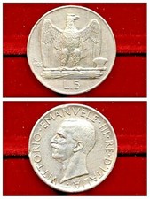REGNO 1926  5 LIRE AQUILOTTO