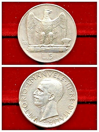Regno 1926 lire aquilotto - 1926, 5