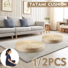 2021 Nuovo 1/2 Pz Paglia Naturale 40 cm Pouf Rotondo Cuscino Tatami Cuscini Da P