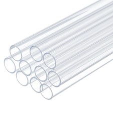 10 Pezzi Tubo Rigido Plastica Trasparente 10mm ID x 12mm OD, Lunghezza 0,5 Metri