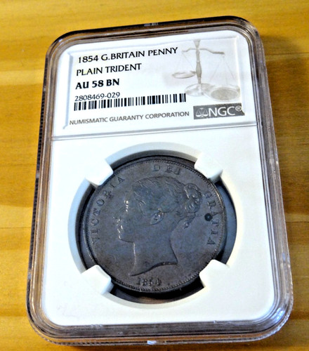 1854 gran bretagna penny - gran, 1p