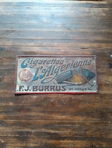 Ancienne tôle publicitaire - ancienne,