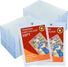 Confezione 50 Porta Carte Sportive Magnetiche Trading 35pt One-Touch Rigido Protezione UV