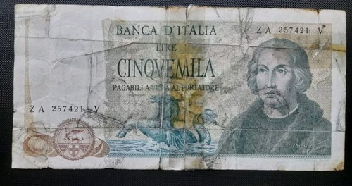5000 lire colombo ii - ,