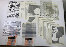 17 Fogli Trasferimento Secco Vintage Art Supply Formato Zip-a-Tone Letratone Letraset