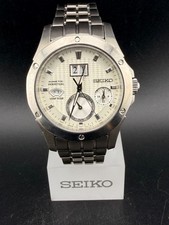 Seiko Calendario Uomo Cinetico Perpetuo Data Giorno Titanio 40mm Quarzo 7D48-0AC0
