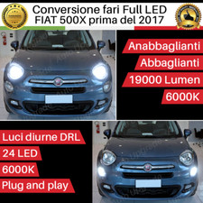 KIT FARI FULL LED H4 + P21W PER FIAT 500X 500 X FINO AL 2016 CANBUS XENON 6000K