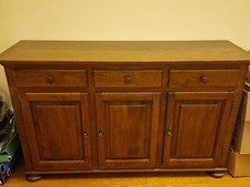 CREDENZA ARTE POVERA 3 PORTE NOCE SCURO CLASSICO