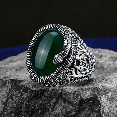 Anello uomo pietra - pietra, agata