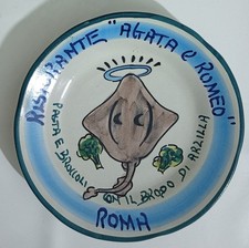I148305 Piatto del buon ricordo - Ristorante Agata e Romeo - Roma 1994