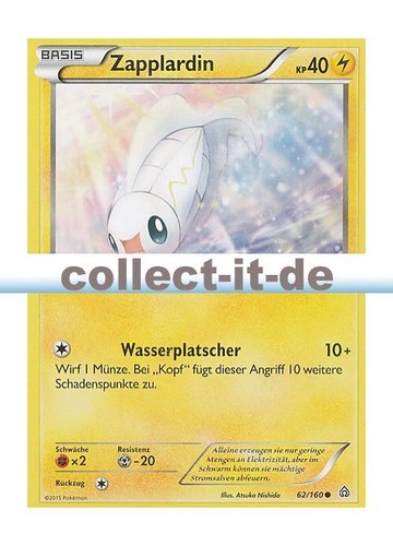 Pokemon 160 zapplardin - pokemon, 62/160