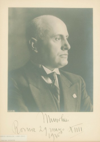 Benito mussolini signed - mussolini,