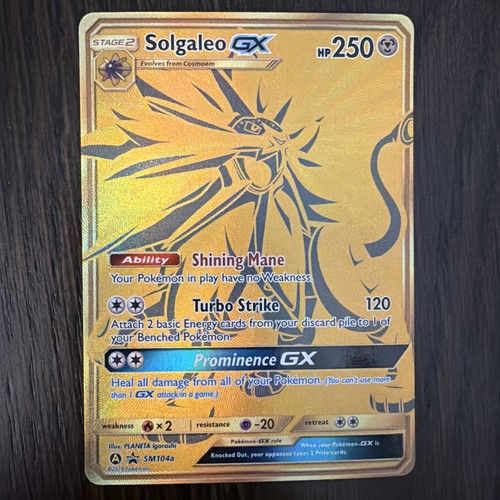 Solgaleo golden rara carta - gx,