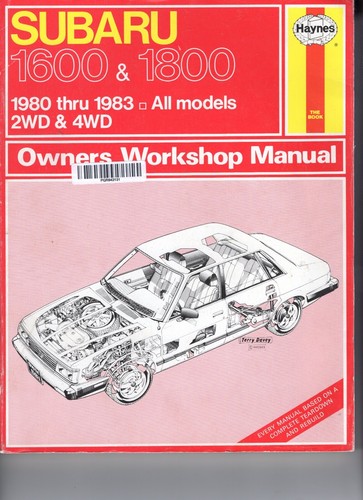 Subaru 1600 1800 haynes - 1600,
