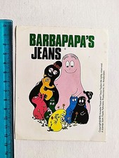 ADESIVO BARBAPAPA'S JEANS ANNI 80 80s OLD STICKER AUTOCOLLANT ORIGINAL VINTAGE