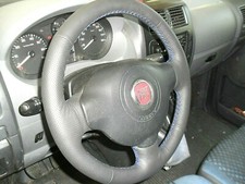 Copri volante da cucire Fiat scudo Mk2 dal 2007 al 2015 in vera pelle traforata