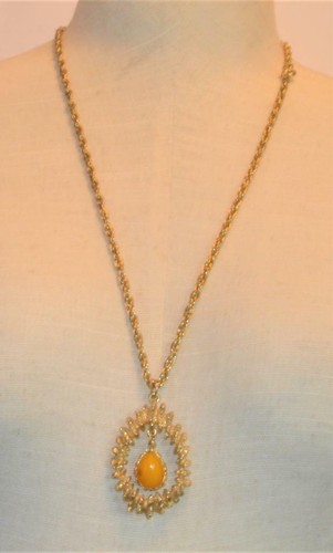 Pendente giallo vintage - pendente,