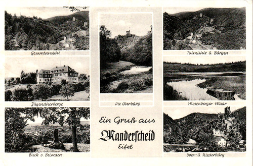 Cartolina manderscheid eifel - eifel,