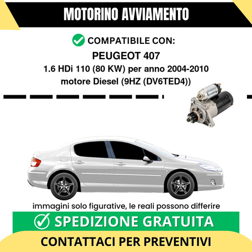 Motorino avviamento peugeot - motorino,